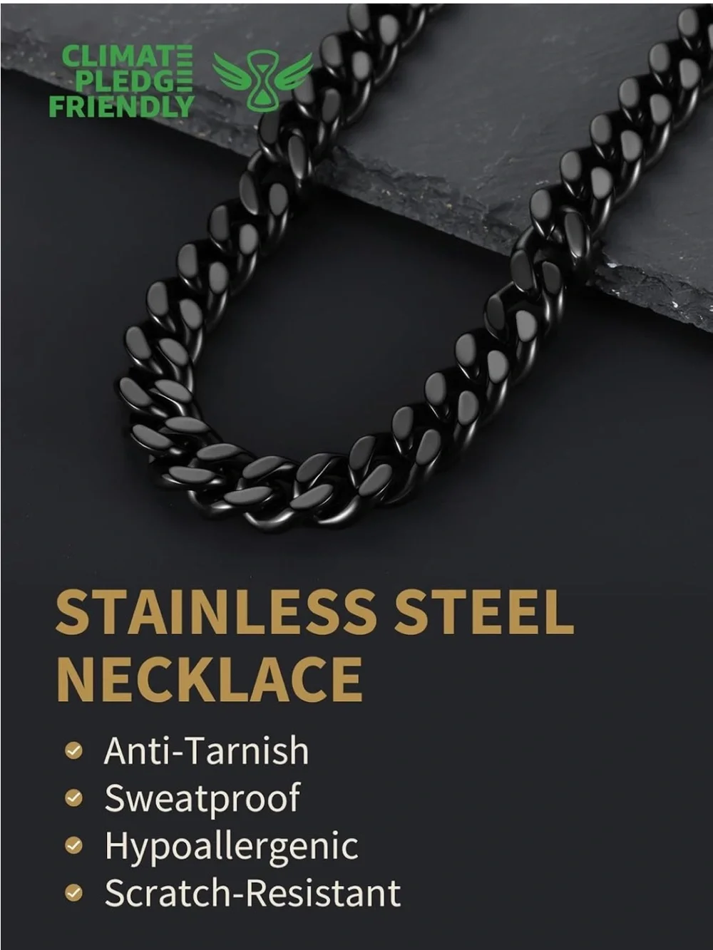 Black Cuban Link Men's Necklace